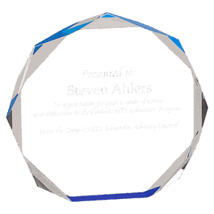 5" Blue Octagon Acrylic Award