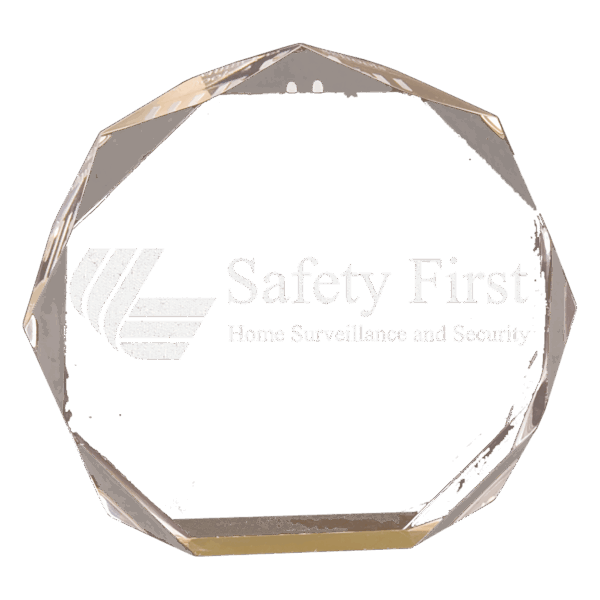 5" Gold Octagon Acrylic Award