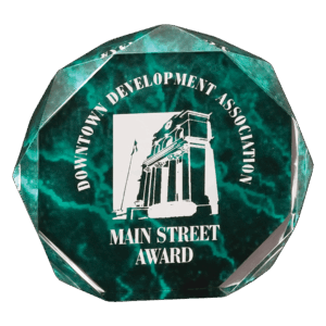 5" Green Marble Octagon Acrylic Award