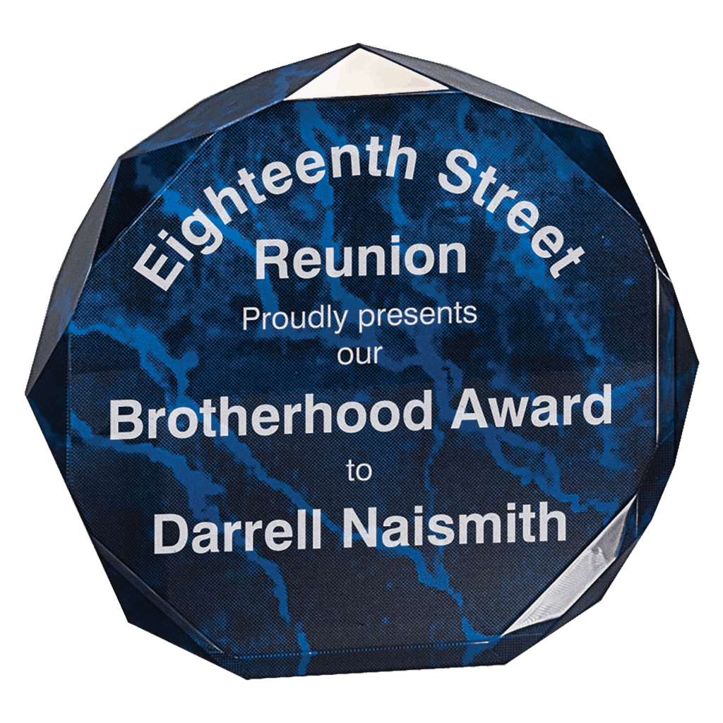 6" Blue Marble Octagon Acrylic Award