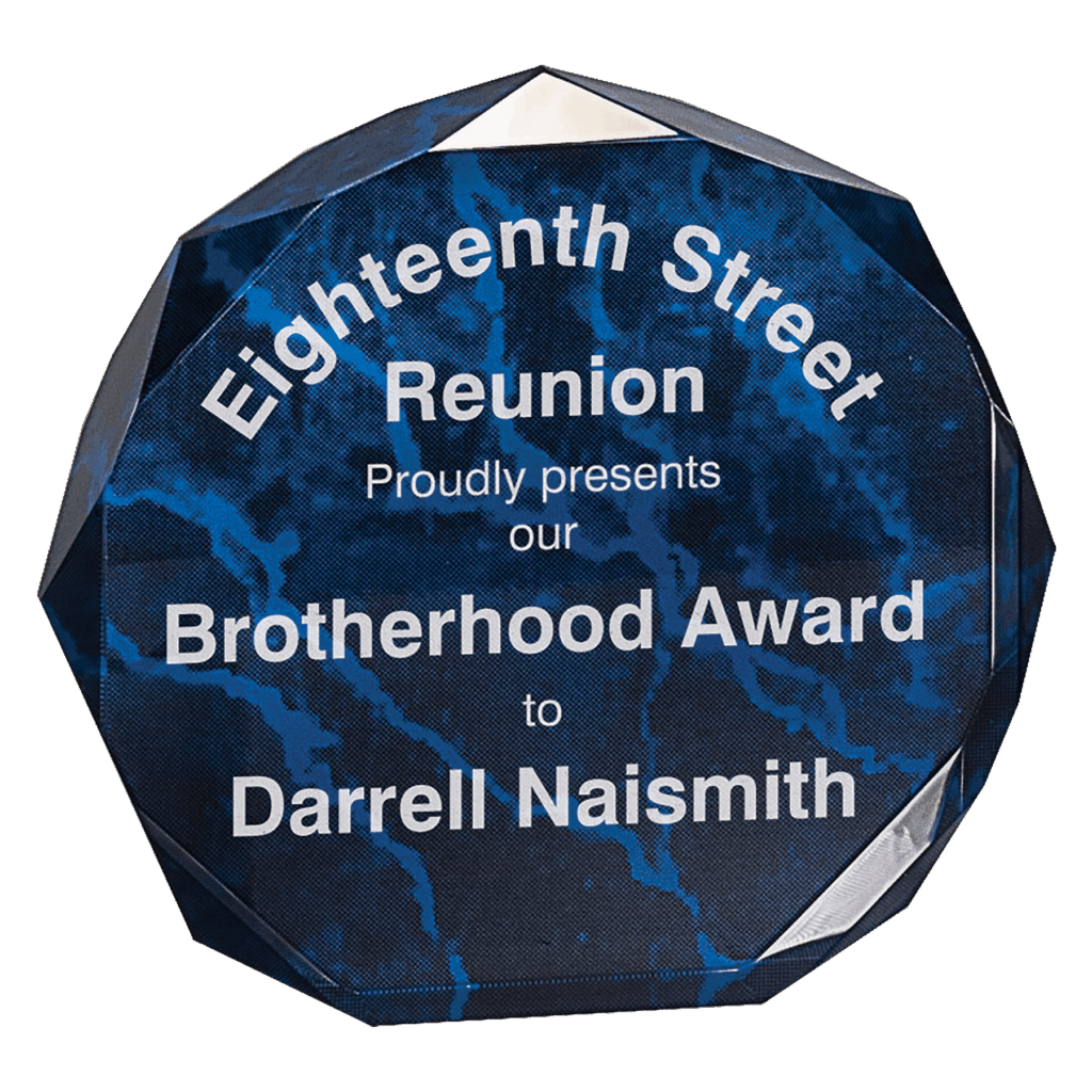 7" Blue Marble Octagon Acrylic Award