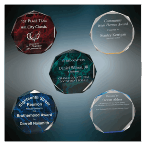 6" Octagon Award Acrylic Blank Sample Set