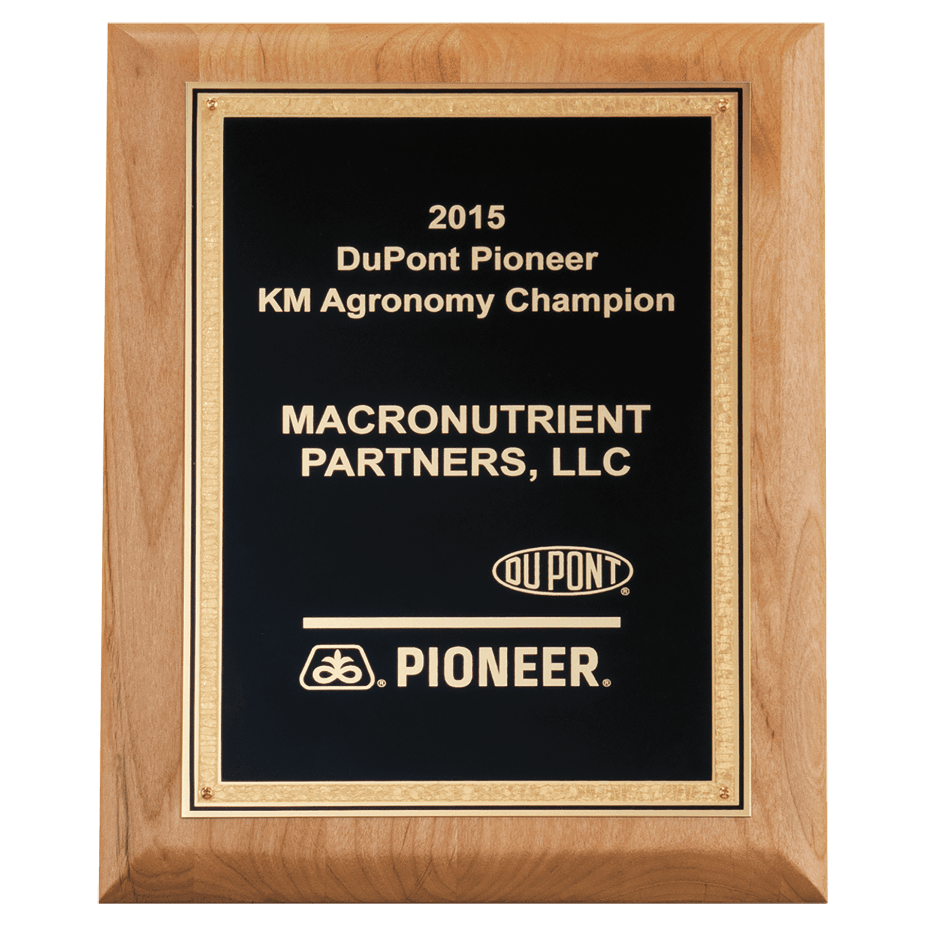 7" x 9" Natural Alder Wood Plaque with Black Textured Gold Florentine Bordered LaserFX Plate