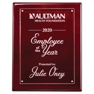 9x12 Rosewood High Gloss Plaque with Acrylic Engraving Plate