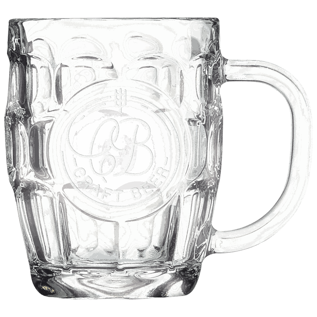 Polar Camel 20 oz. Beer Mug with Handle & Round Engraving Area