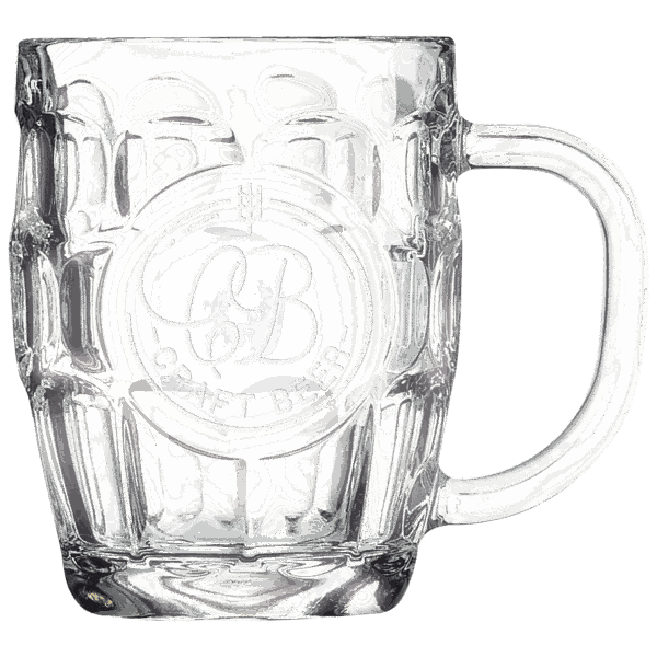 Polar Camel 20 oz. Beer Mug with Handle & Round Engraving Area