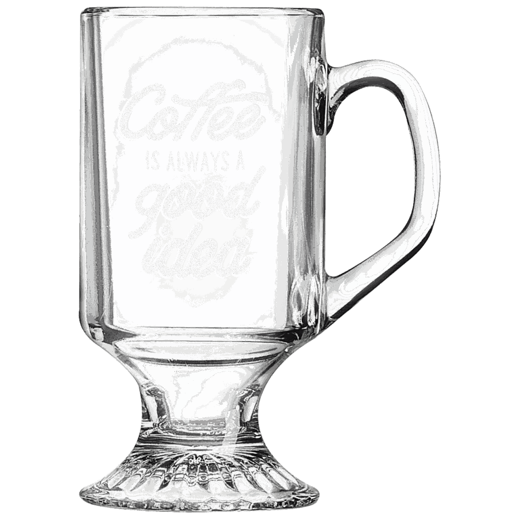 Polar Camel 10 oz. Clear Footed Coffee Mug