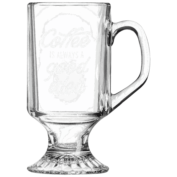 Polar Camel 10 oz. Clear Footed Coffee Mug