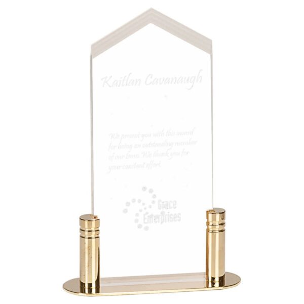 3" x 7" Clear Frosted Arrow Pop-In Acrylic (Base not included)