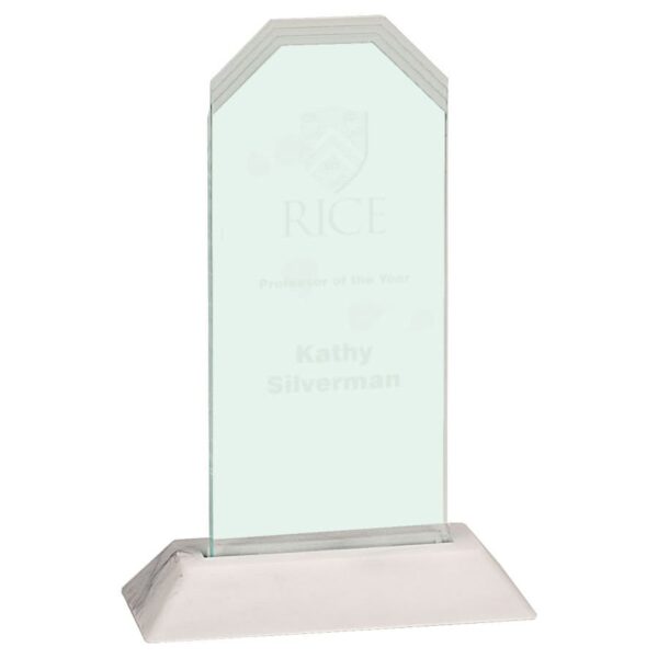 3" x 6" Jade Frosted Corners Pop-In Acrylic (Base not included)