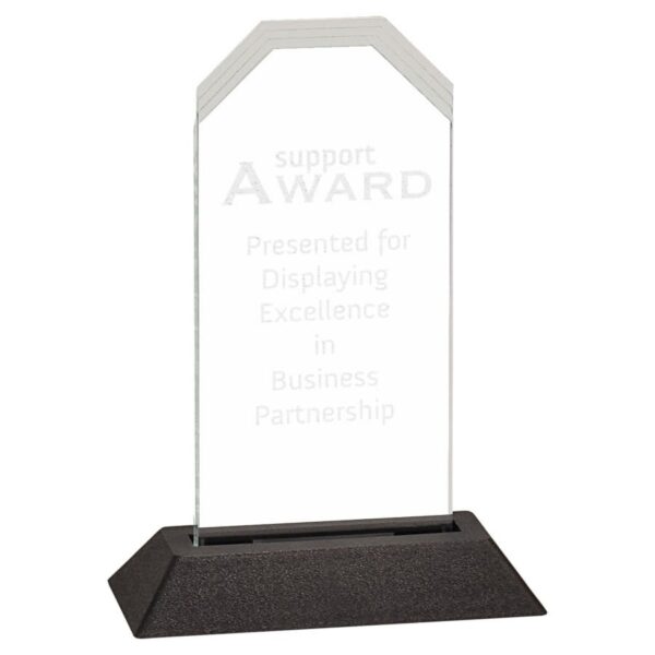 3" x 7" Clear Frosted Corners Pop-In Acrylic (Base not included)