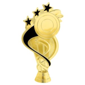 6 1/4" Black/Gold Star Ribbon 2" Insert Holder