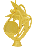6 1/2" Gold Dance 2" Insert Holder Figure