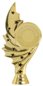 6 1/2" Black/Gold 2" Insert Holder Figure