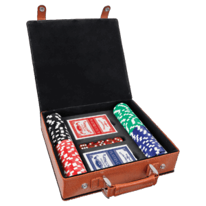 Basketball Laserable Leatherette 100 Chip Poker Set