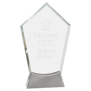8 1/2" Peak Platinum Glass with Full Metal Base