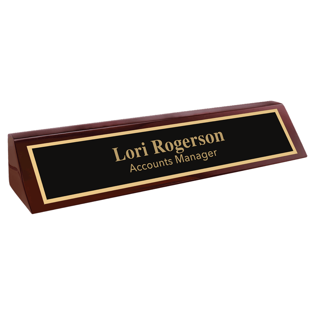 10 1/2" Rosewood Piano Finish Desk Wedge