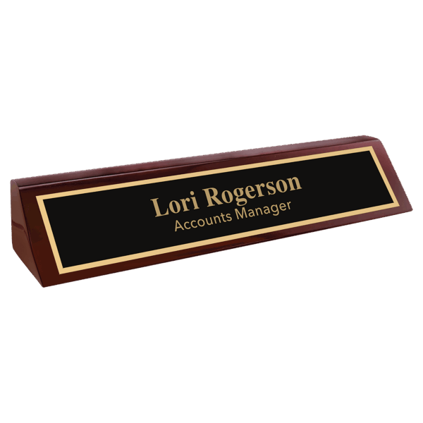 10 1/2" Rosewood Piano Finish Desk Wedge
