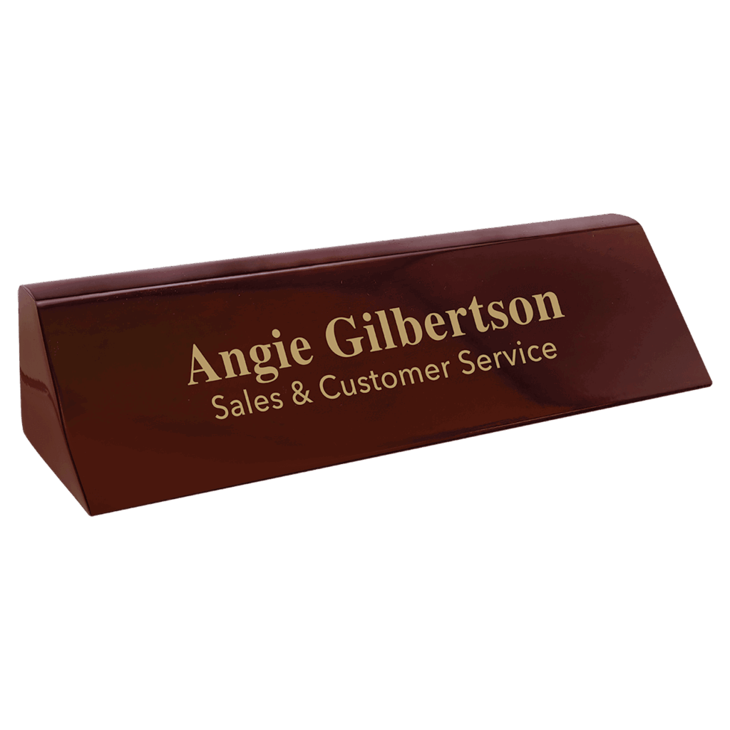 8 1/2" Rosewood Piano Finish Desk Wedge