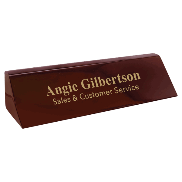 8 1/2" Rosewood Piano Finish Desk Wedge