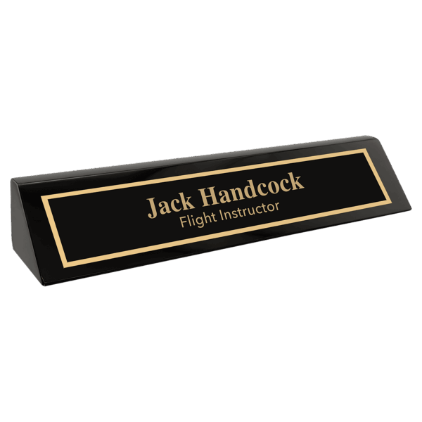 10 1/2" Black Piano Finish Desk Wedge