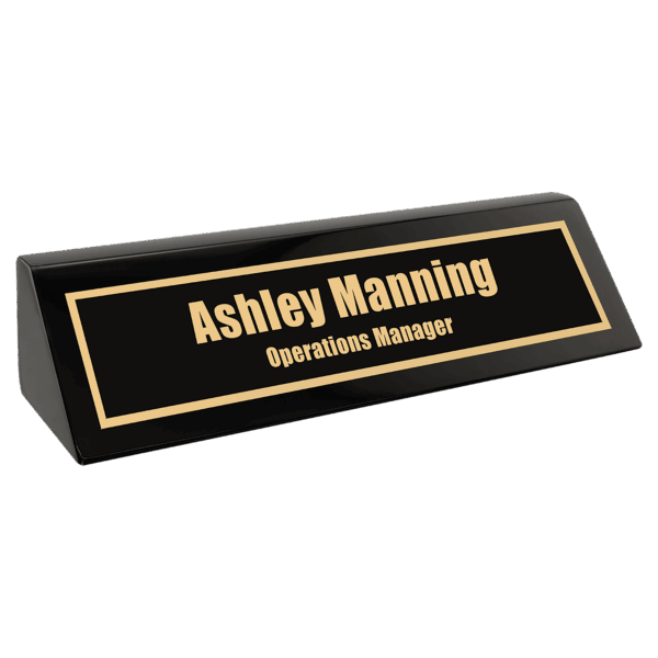 8 1/2" Black Piano Finish Desk Wedge