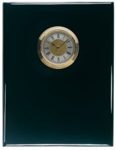 8" x 10" Black Piano Finish Clock Plaque