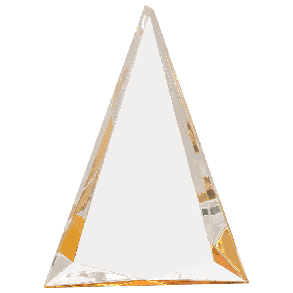 6" x 8" Gold Pinnacle Acrylic