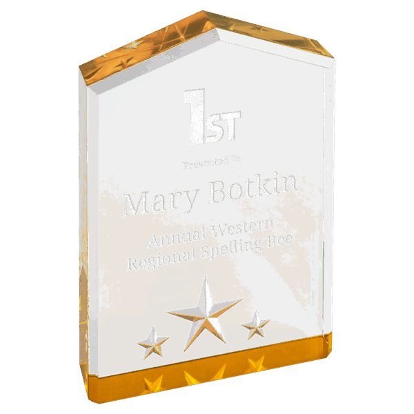 5" Gold Star Point Acrylic