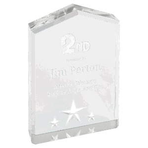 5" Silver Star Point Acrylic