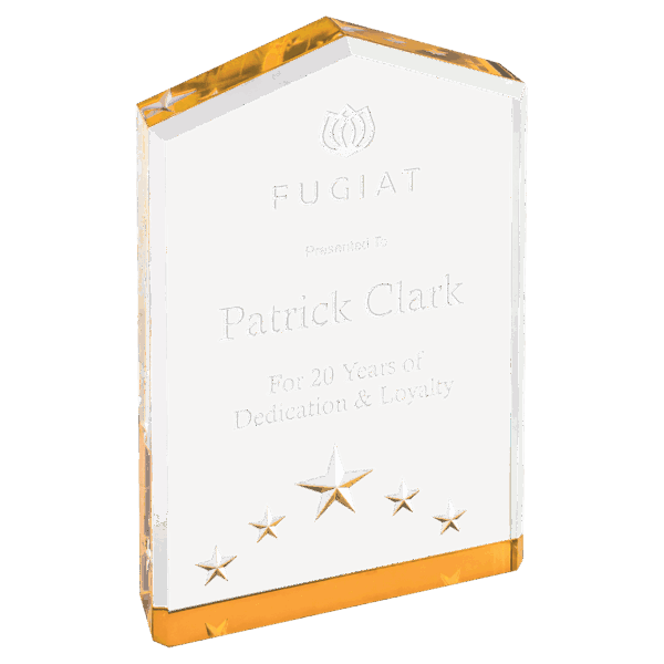 6" Gold Star Point Acrylic