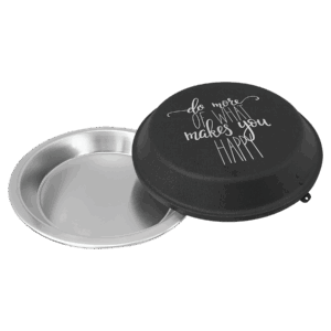 9" Aluminum Pie Pan with Black Lid