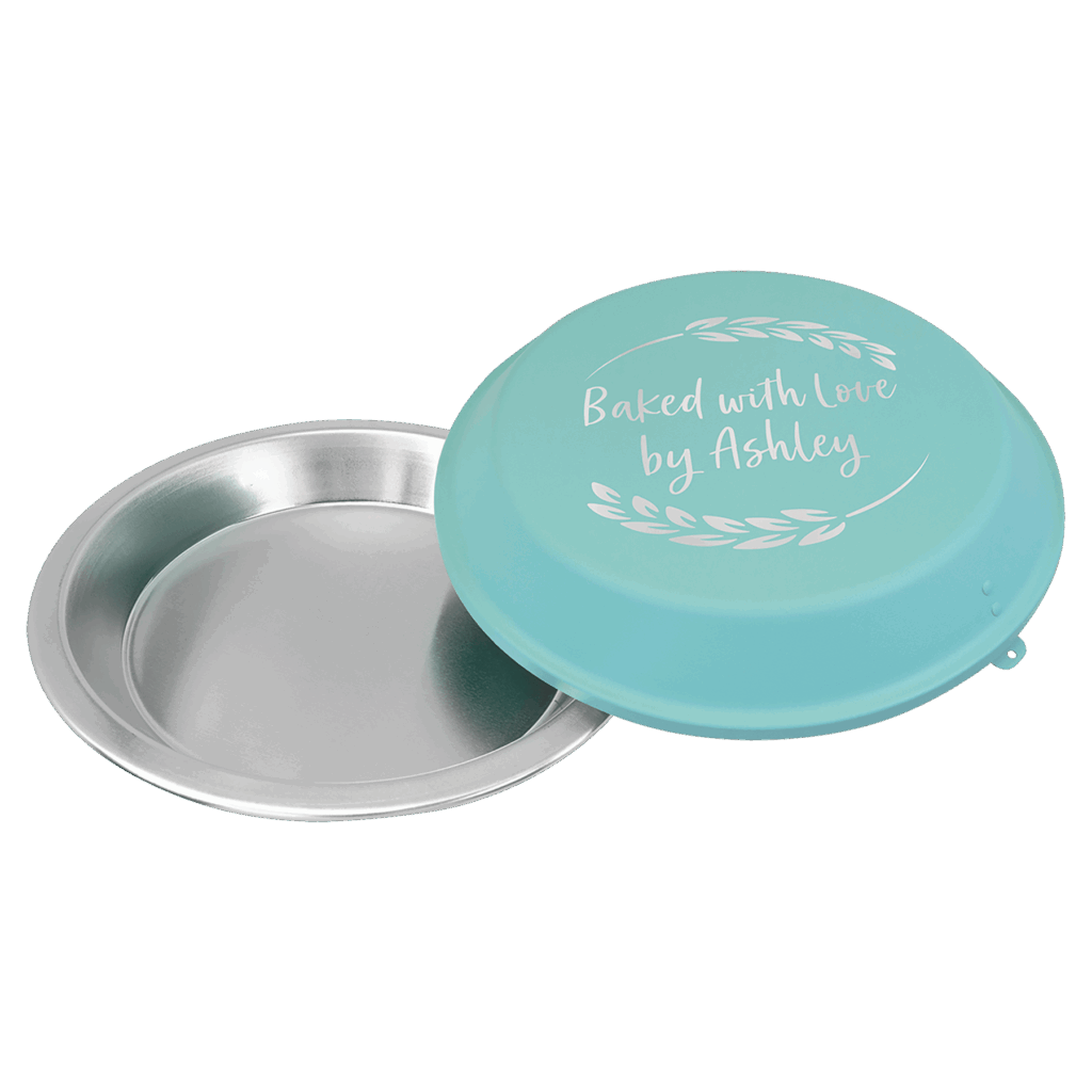 9" Aluminum Pie Pan with Teal Lid