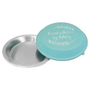 9" Aluminum Pie Pan with Teal Lid