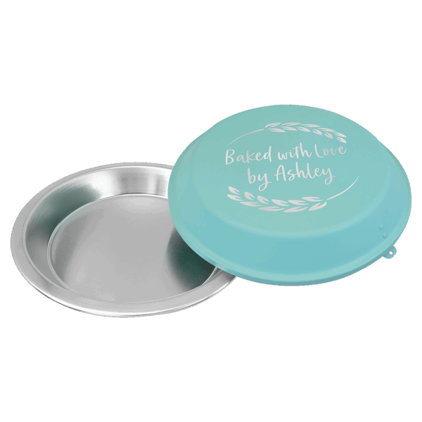 9" Aluminum Pie Pan with Teal Lid