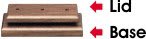 2 1/2" x 7 1/2" x 5/8" Cherry Finish Economy 2-Post Lid