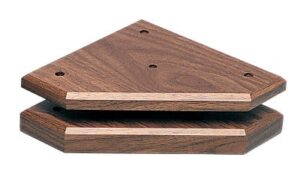 7 1/4" x 7 1/4" x 1" Cherry Finish Economy 3-Post Set