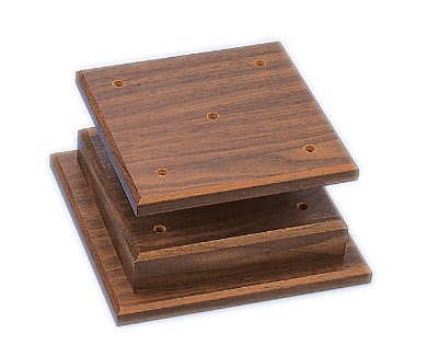10 1/2" x 10 1/2" x 5/8" Cherry Finish 4-Post Lid