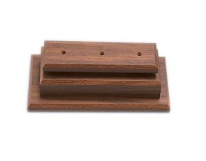 5" x 11 1/2" x 2 1/8" Cherry Finish 2-Post Base