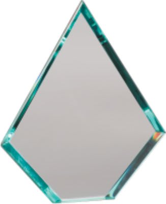 5 1/2" x 7 1/2" Jade Diamond Prestige Glass Replacment Blank fpr PTG71