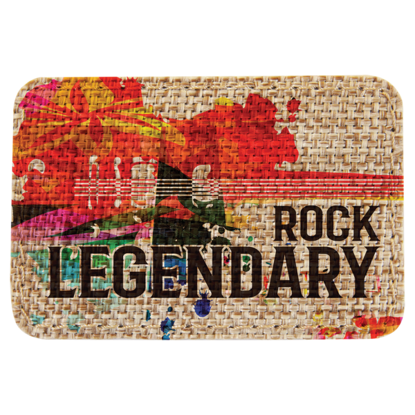 3" x 2" Burlap Rectangle Sublimatable Patch with Adhesive