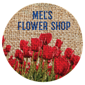 2 1/2" Round Burlap Sublimatable Patch with Adhesive