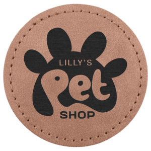 2 1/2" Blush Premier Laserable Leatherette Round Patch with Kota Pro Adhesive - Creekside Collection