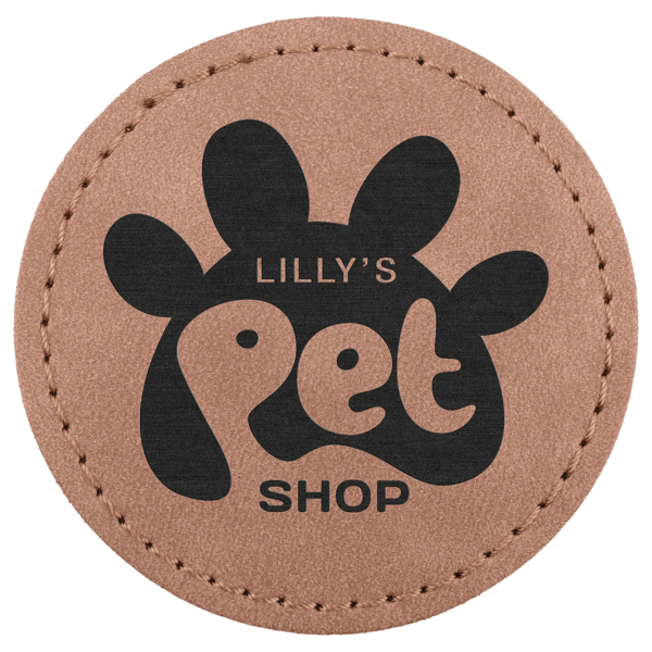 2 1/2" Blush Premier Laserable Leatherette Round Patch with Kota Pro Adhesive - Creekside Collection