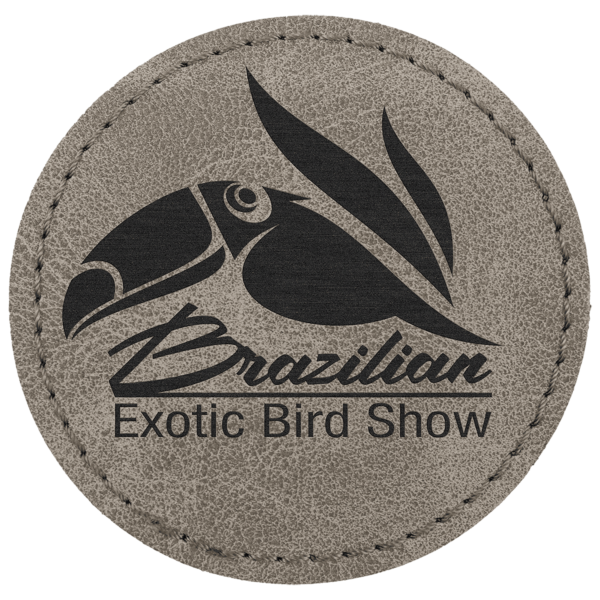 2 1/2" Gray Premier Laserable Leatherette Round Patch with Kota Pro Adhesive - Creekside Collection