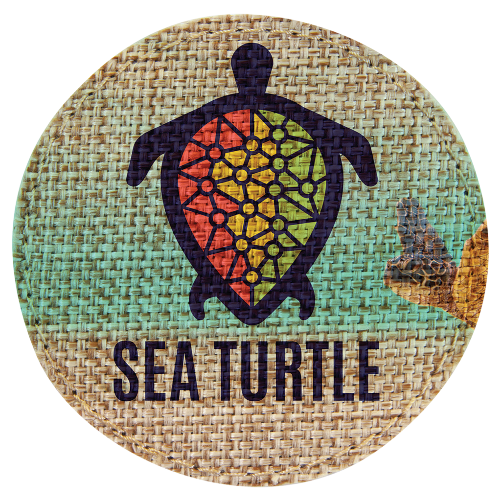 3" Round Burlap Sublimatable Patch with Adhesive