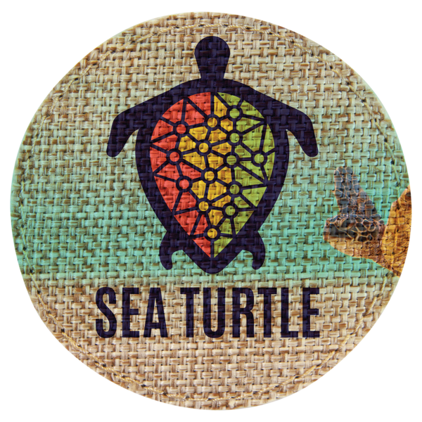 3" Round Burlap Sublimatable Patch with Adhesive