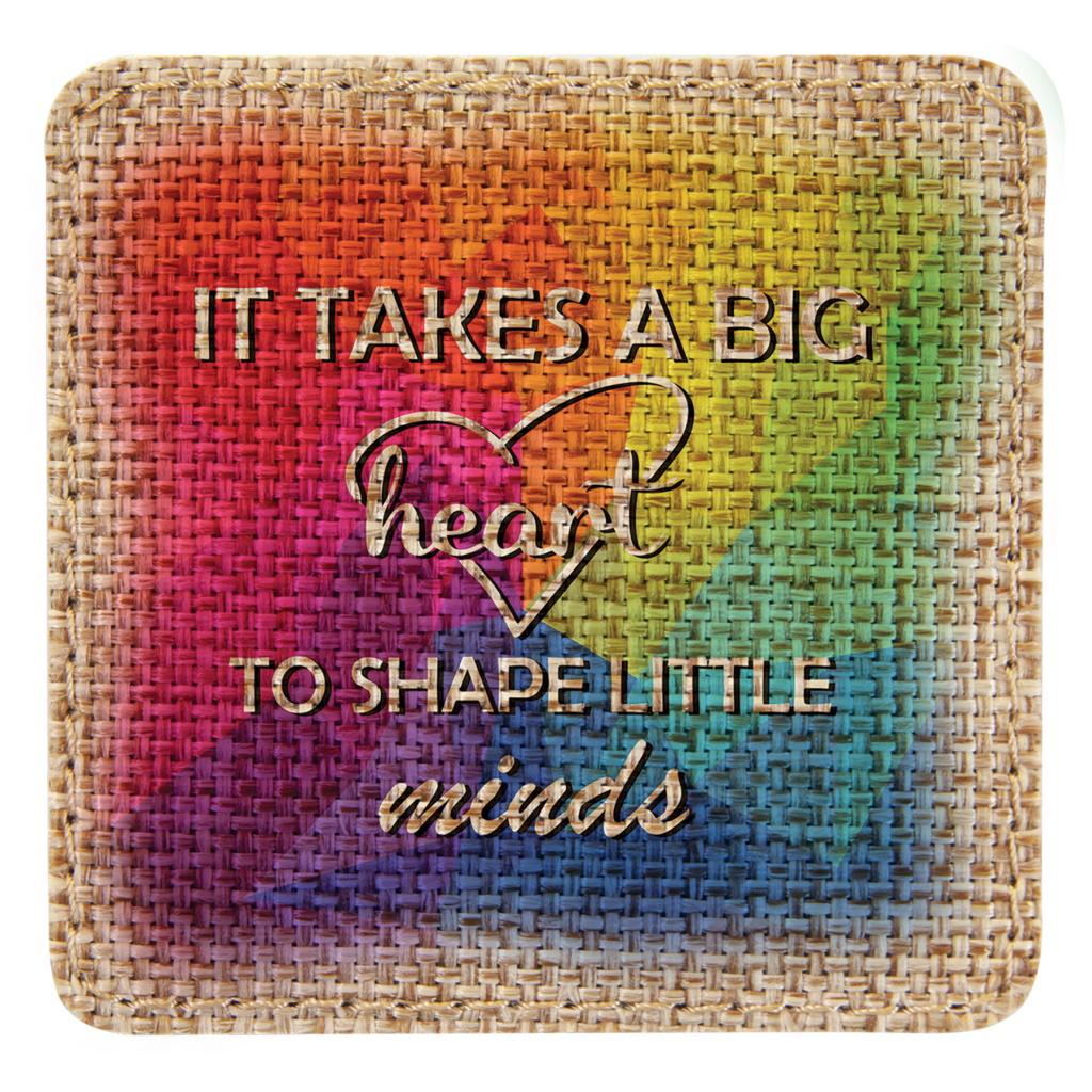 3" x 3" Square Burlap Sublimatable Patch with Adhesive