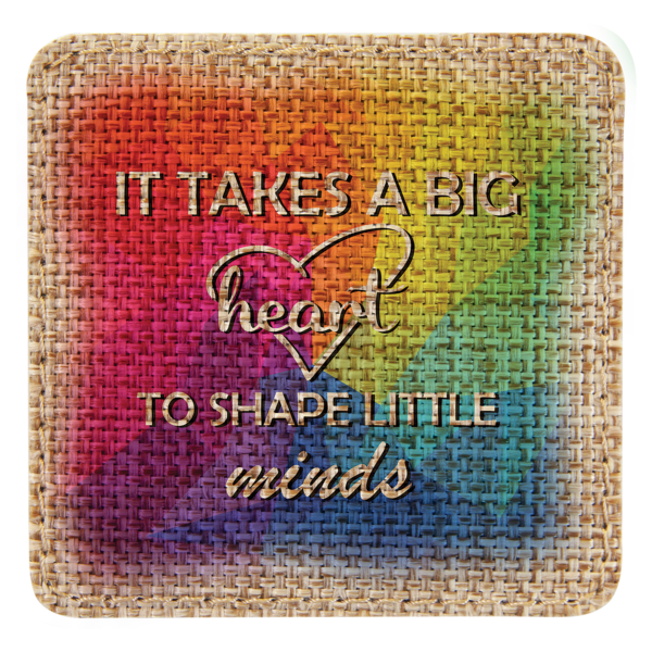3" x 3" Square Burlap Sublimatable Patch with Adhesive