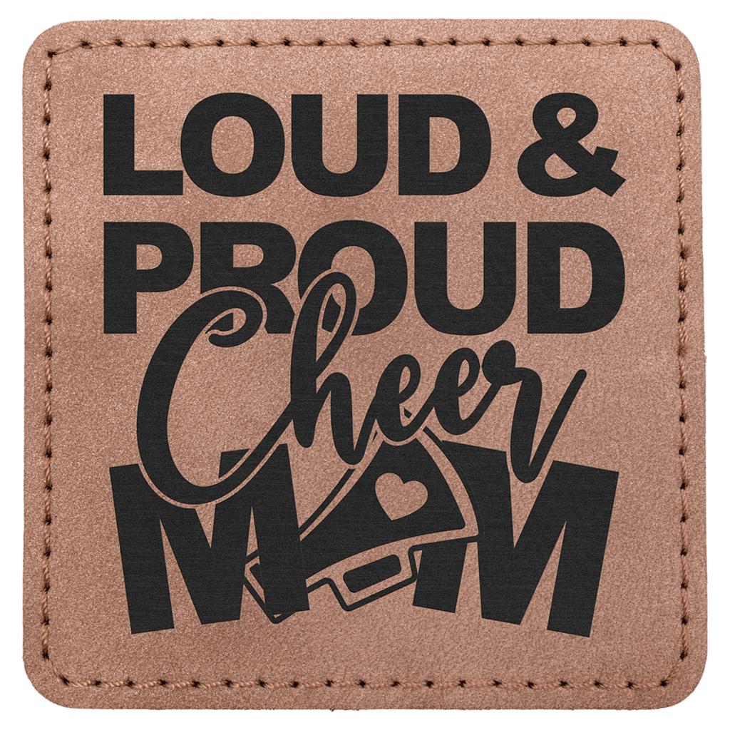 3" x 3" Blush Premier Laserable Leatherette Square Patch with Kota Pro Adhesive - Creekside Collection